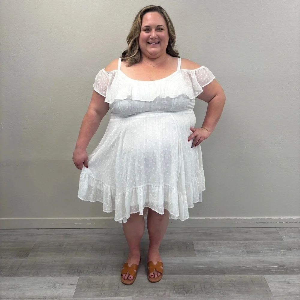 Torrid Clip Dot Chiffon Skater Dress - New! - Size 26 (4)